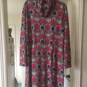 Dainty Jewells pink paisley cowl neck dress